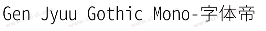 Gen Jyuu Gothic Mono字体转换